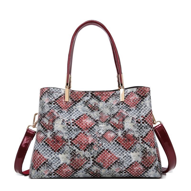 Cross-border Fashion Snake Pattern Women's Handbag New Urban Simple Casual Shoulder Crossbody Bag Wholesale