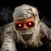 Electric Crawling Skeleton Halloween Decoration Prop with Moving Limbs and Glowing Eyes for Indoor Outdoor Party Haunted House Display