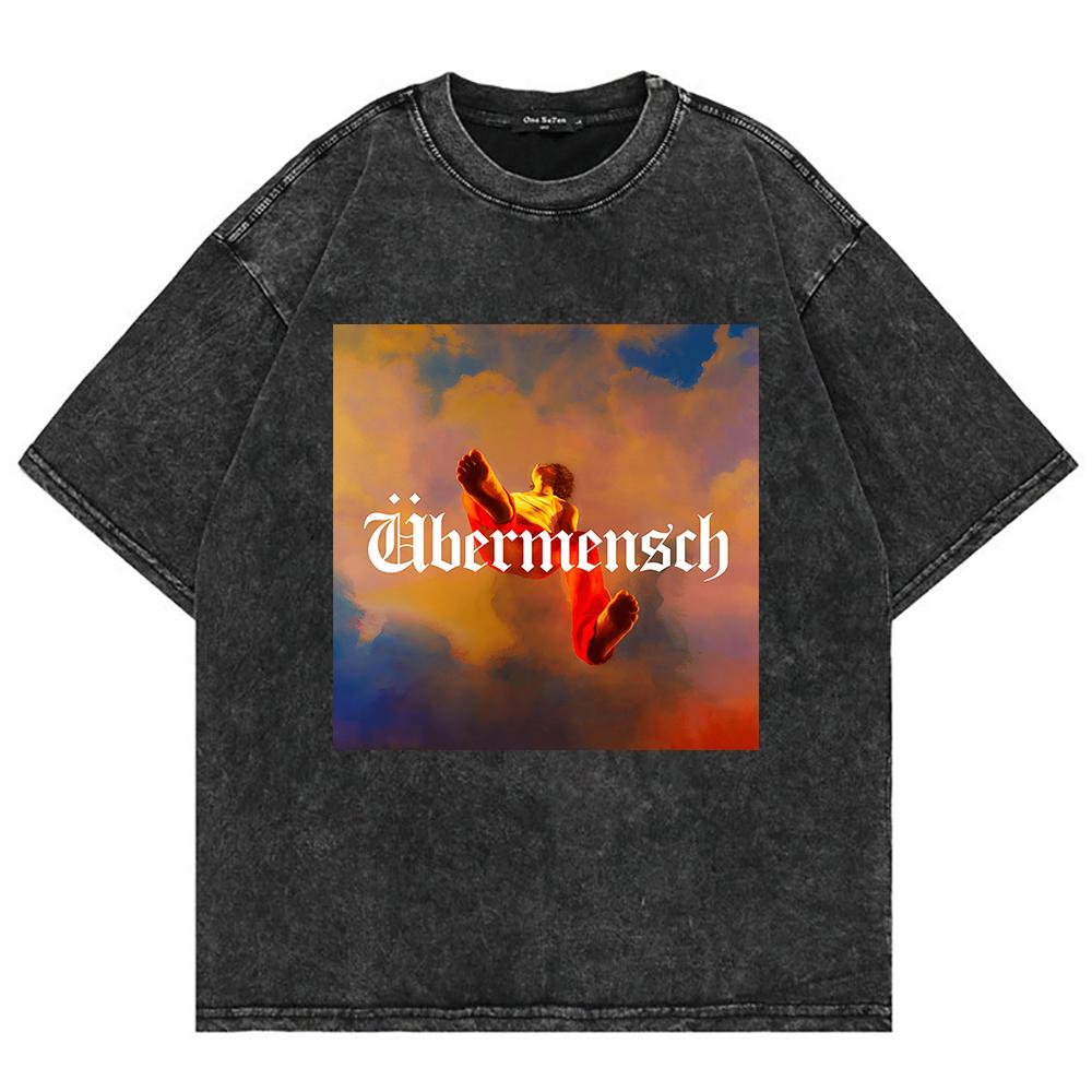 100% Cotton Tee Shirt G-Dragon World Tour TShirts New Album Übermensch Men/women TShirt Oversize Mineral Wash Tops