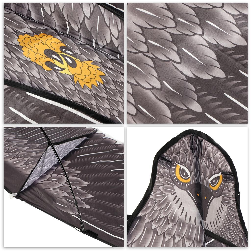 KADAX Drachen für Kinder Groß 180x80cm Adler Vogel Leine