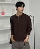 HYOJI Fw Washable Cable Crop Henley Neck Knit (8 Colors)