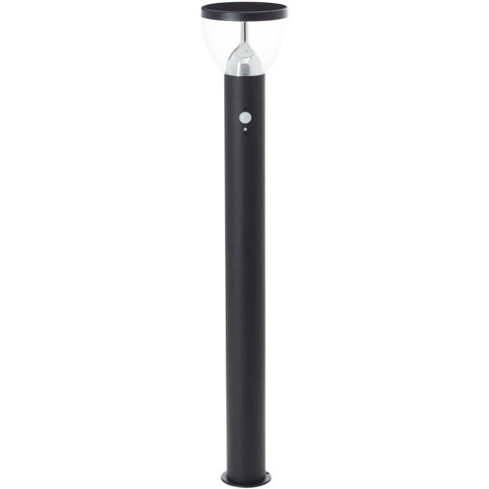 Outdoor Bollard - BRILLIANT - TULIP - LED and Solar - Motion Sensor - Stainless Steel and Plastic - 4 W - Black