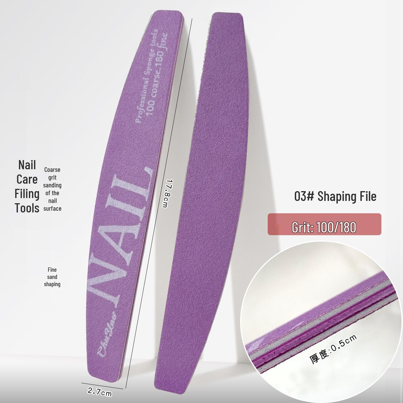 Ultra-Thin Water Washable Multi-Sided Nail Art Sanding Polishing Strip for Salons