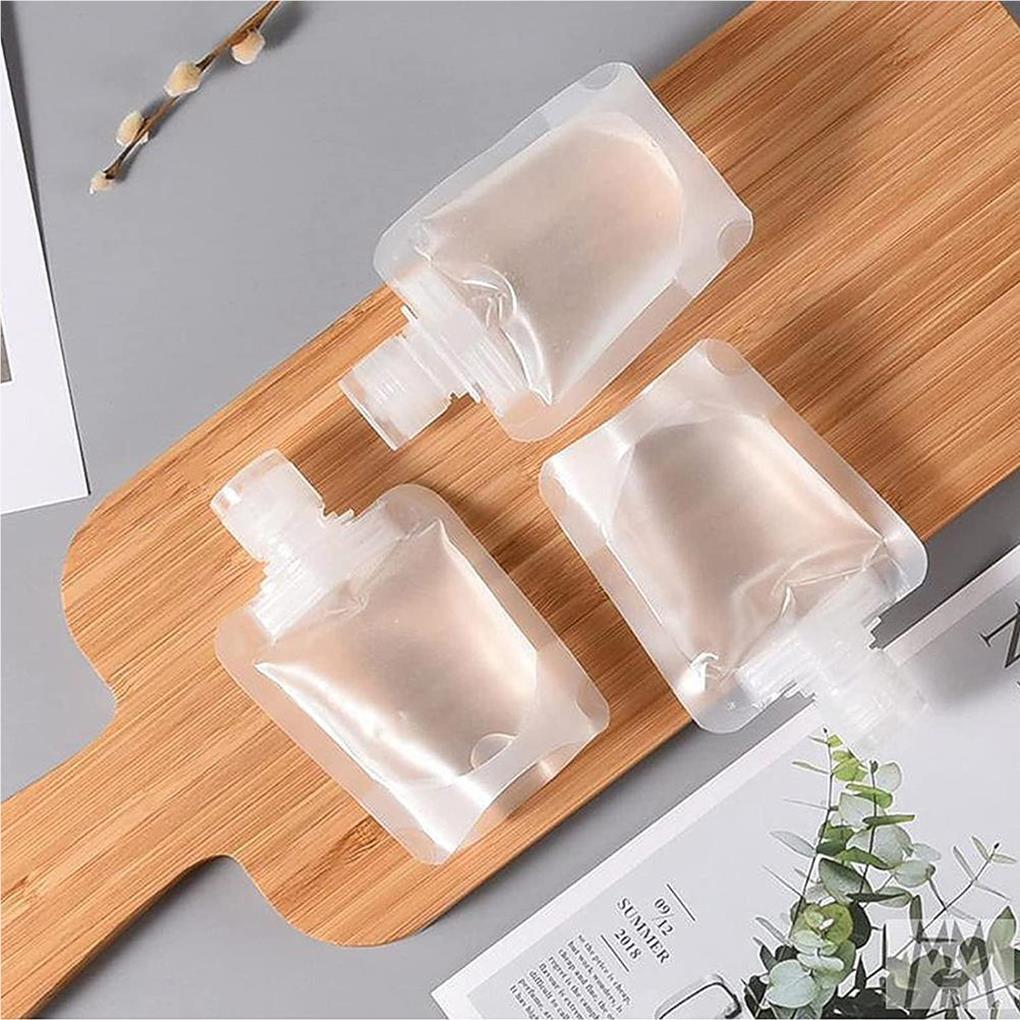 Pachet 12 Pungi Lichide Reumplabile Etanșe Pungă Stand-up 30/50/100ml Pungă Squeezeable pentru Sub-ambalare Șampon