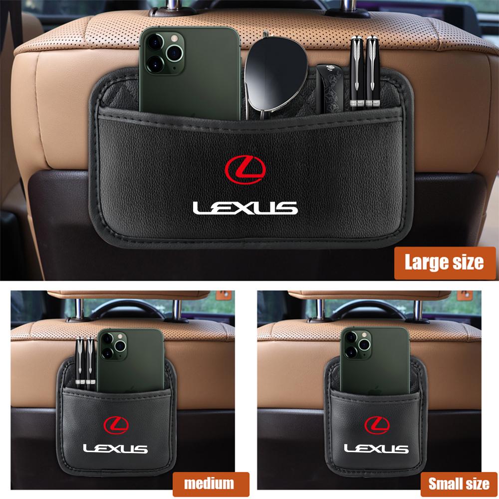 SDPE3 Car Storage Box Phone Pocket Back Seat Organizer Hanging Bag Accessories For Lexus LS LC IS350 ES300h ES300 IS250 IS220d NX350h