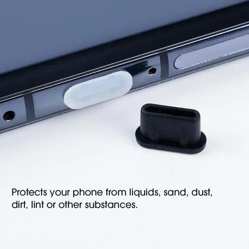 Silicone Dust Plugs Type C Charging Port Plugs Anti-dust Protector Caps Cellphone USB C Dust Cover for IPhone 15 Pro Samsung2