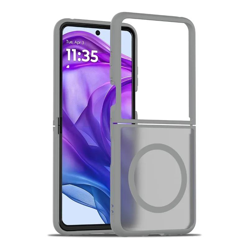 Für Motorola Razr 60 Ultra Hülle für Magsafe Magnetische Matte Abdeckung für Moto Razr 60 50 Ultra Razr + 2025 Stoßfeste Harte Bumper