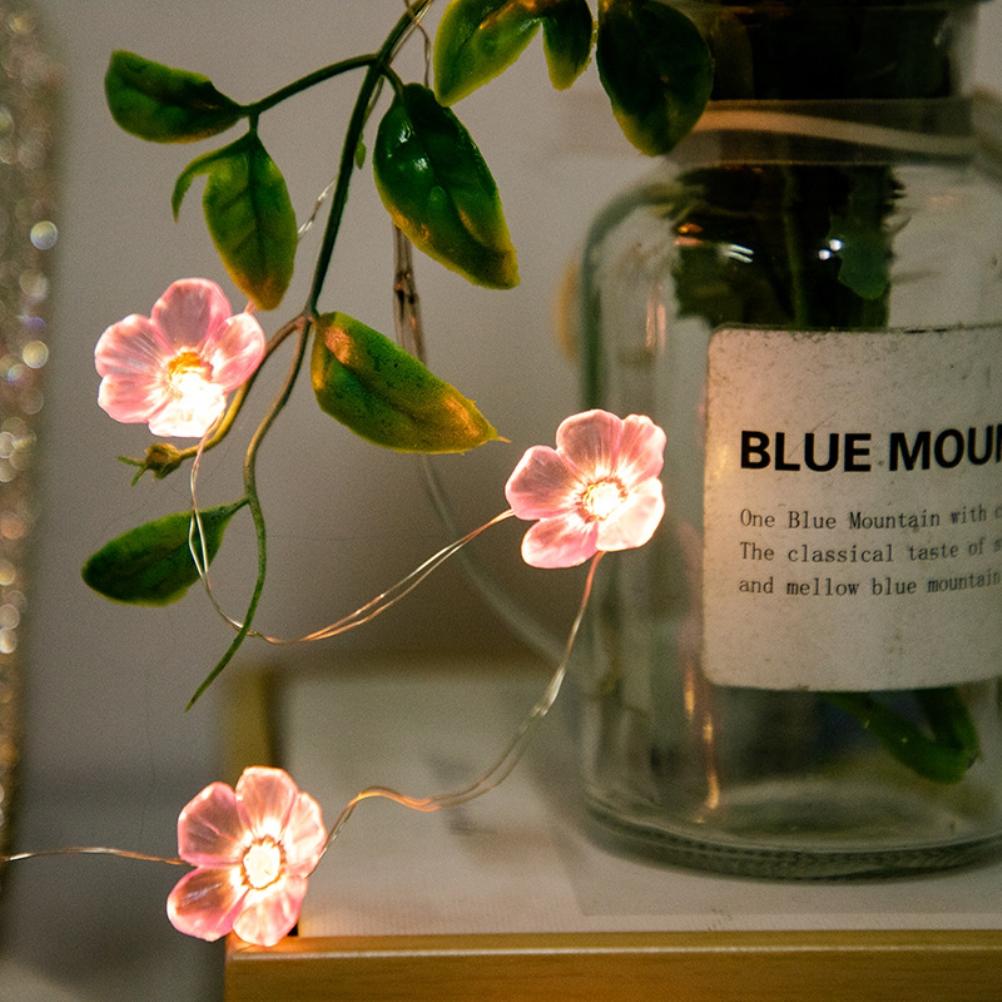 Cherry Blossoms Lighting Strings Waterproof LED Flower String Lights Decor Light for Wedding Party V