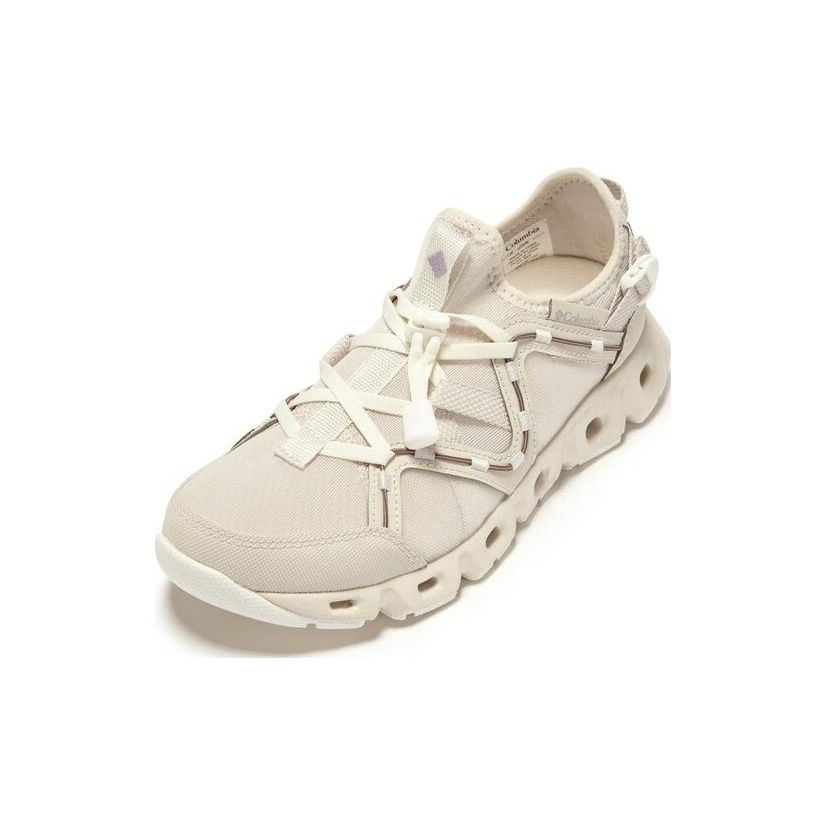 Columbia Fabric Round Toe Drawstring Shock Absorption Support Lightweight Low Top Outdoor Functional Shoes Women Shoes Khaki DL8463-102