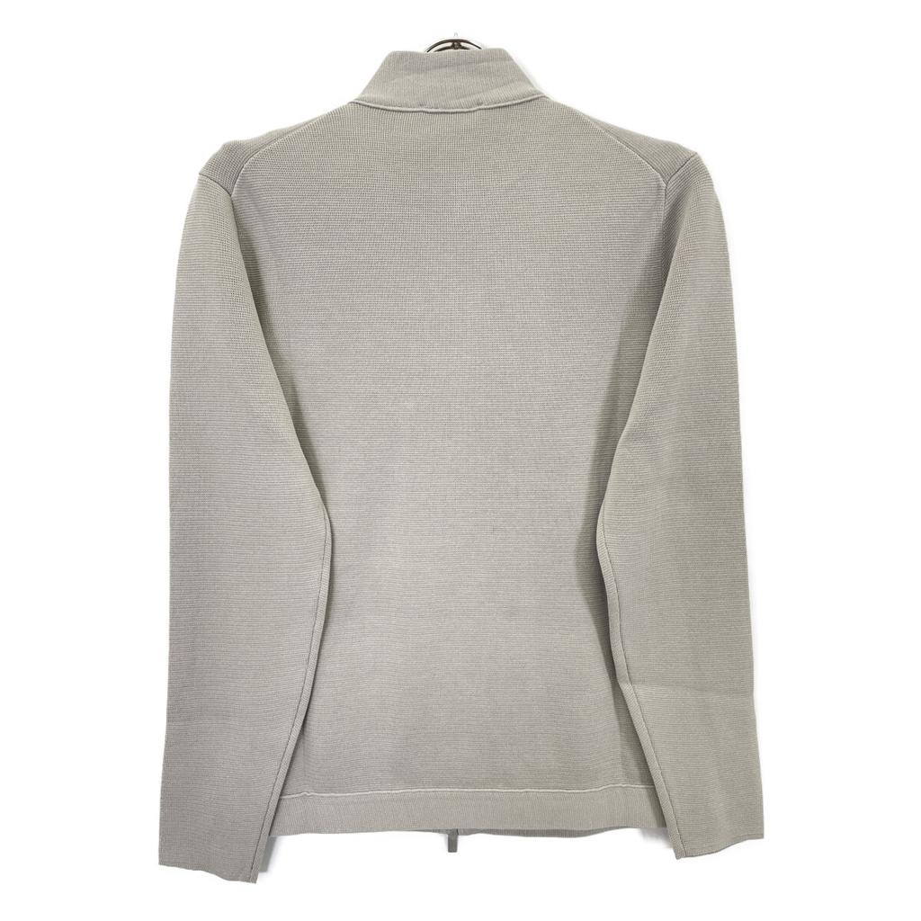 FILIPPO DE LAURENTIIS BZ1ML CR12M Beige Crepe Cotton Mock Neck Zip-Up Blouson Jacket 48 beigeUsed