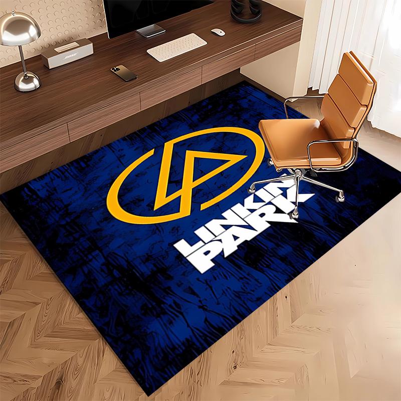 1pc Linkin Park Print Area Rug - Soft, Washable Non-Slip Indoor Mat, Living Room, Home Office Decorative Rug,Office Decorative