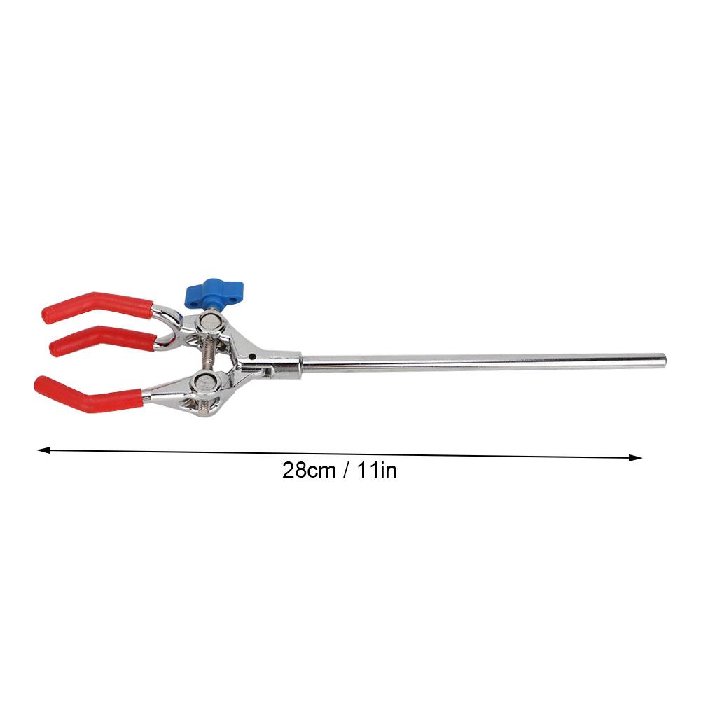 Lab Three jaw Rotating Clamp Zinc Alloy Lab Retort Stand Condenser Flask Clamp Adjustable