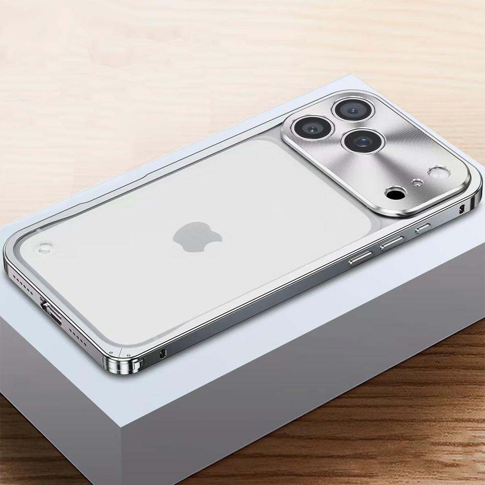 Luxury Aviation Aluminum Alloy Frame Bumper Case For iPhone 17 16 15 14 13 12 Pro Max Metal Lens Protection Shockproof Phone Cover