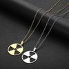 Kinitial Janeiro Radiation Hazard Symbol Pendant Radioactive Necklace Hulk Logo Nuclear Emblem Cyber Goth Logo Imprint Stalker