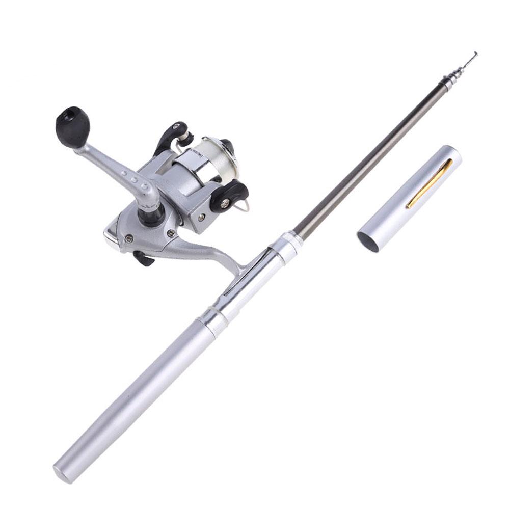 1M Mini Pen Fishing Rod with Reel Portable Long Casting Raft Fishing Rod Ice Fishing Rod Fishing Accessories Gifts for Angler