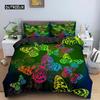 Butterfly Duvet Cover Set Colorful Butterfly Heart Shape Comforter Cover Spring Fresh Style Animal Polyester Bedding Set Girls