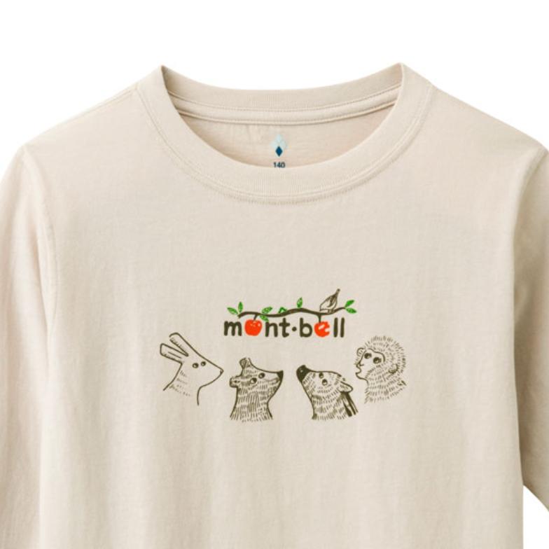 MONTBELL T-shirt Kids Print Pattern Crew Neck Long Sleeve Kids