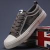 Frühling Neue Herrenschuhe Bequem und Vielseitig Trendig und Lässig Herren Canvas Schuhe Flach Low Top Schnürschuhe