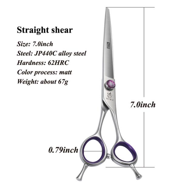 Fenice Professional JP440C 7.0/8.0inch Sharp Durable Soft Pet Dog Grooming Shears Scissors Kit
