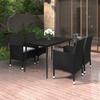 Vidaxl 5-Cz. Set di Mobili da Giardino con Cuscini, Rattan PE e Vetro