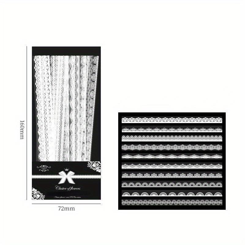 

1 упаковка ПЭТ кружево стиль декор наклейки коллаж журнал самоклеящиеся самоклеящиеся наклейки для творчества скрапбукинг