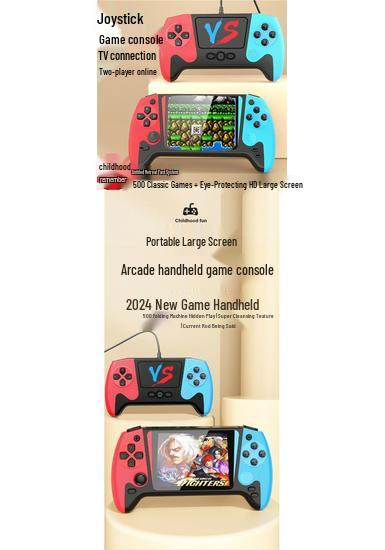 2025 Handheld Game Console: 500 Games, Large Screen, Joystick, Double Player, Connects to TV, Nostalgic Children's Toy Gift