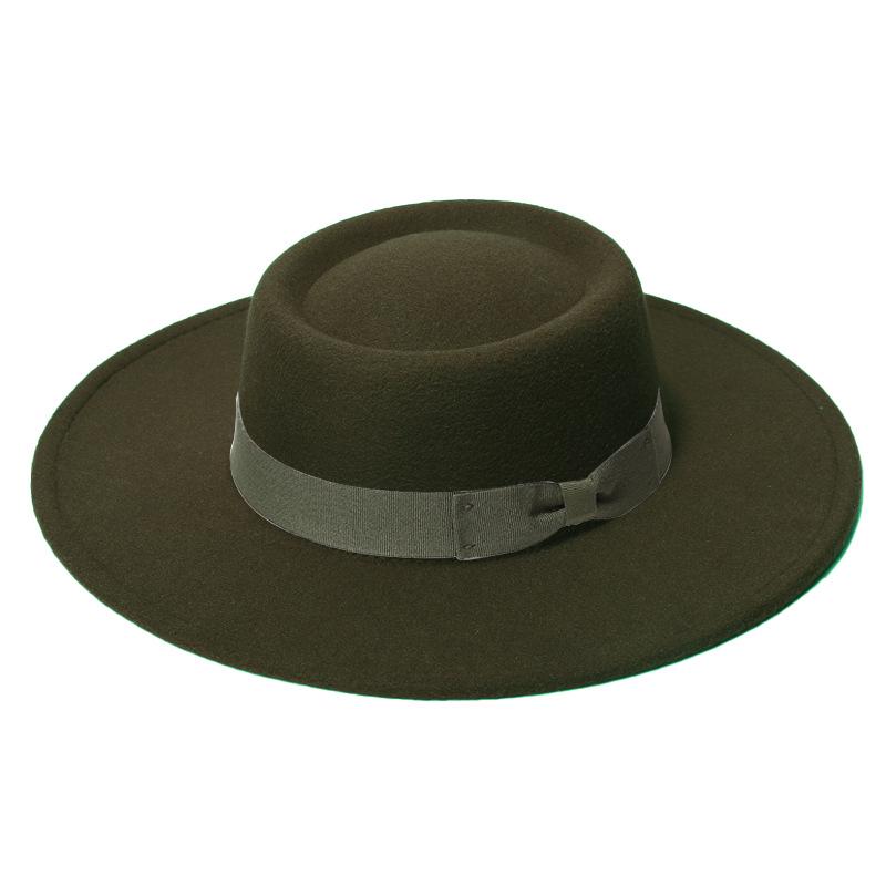 

Large Brim Wool Felt Fedora with Bow - Women s Autumn Winter Jazz Hat M (56-58cm)