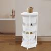 4 Tier Rotating Kitchen Storage Basket Stackable Storage Shelf Fruit Vegetable Organizer with Casters