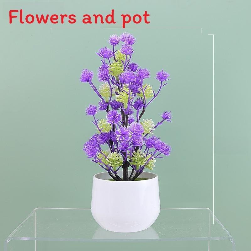 Camellia Multicolor Simulation Japomica Artificial Flower Green Plant Bonsai