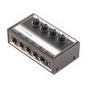 4?Channel Line Mixer Mini Metal Ultra Low Noise Hub Microphone Audio Equipment MH400US Plug 110V