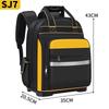 Durable Large Capacity Multi-pocket Tool Backpack with Double Shoulder Straps - Made of Thickened Wear-resistant Oxford Cloth.