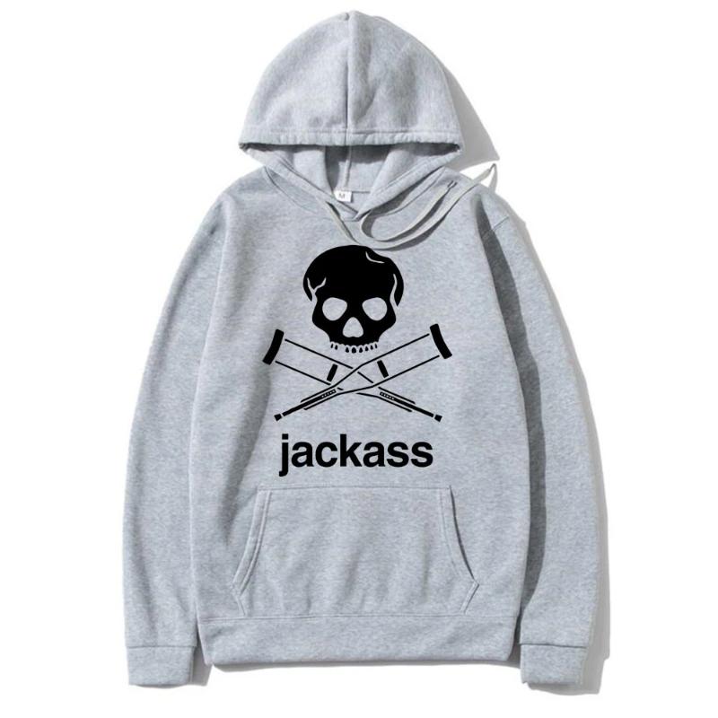 Jackass Logo Grafik Aufdruck Schwarzer Hoodie Streetwear Herren Oversize Lässiger Pullover Mode Herren Damen Vintage Lockerer Hoodie