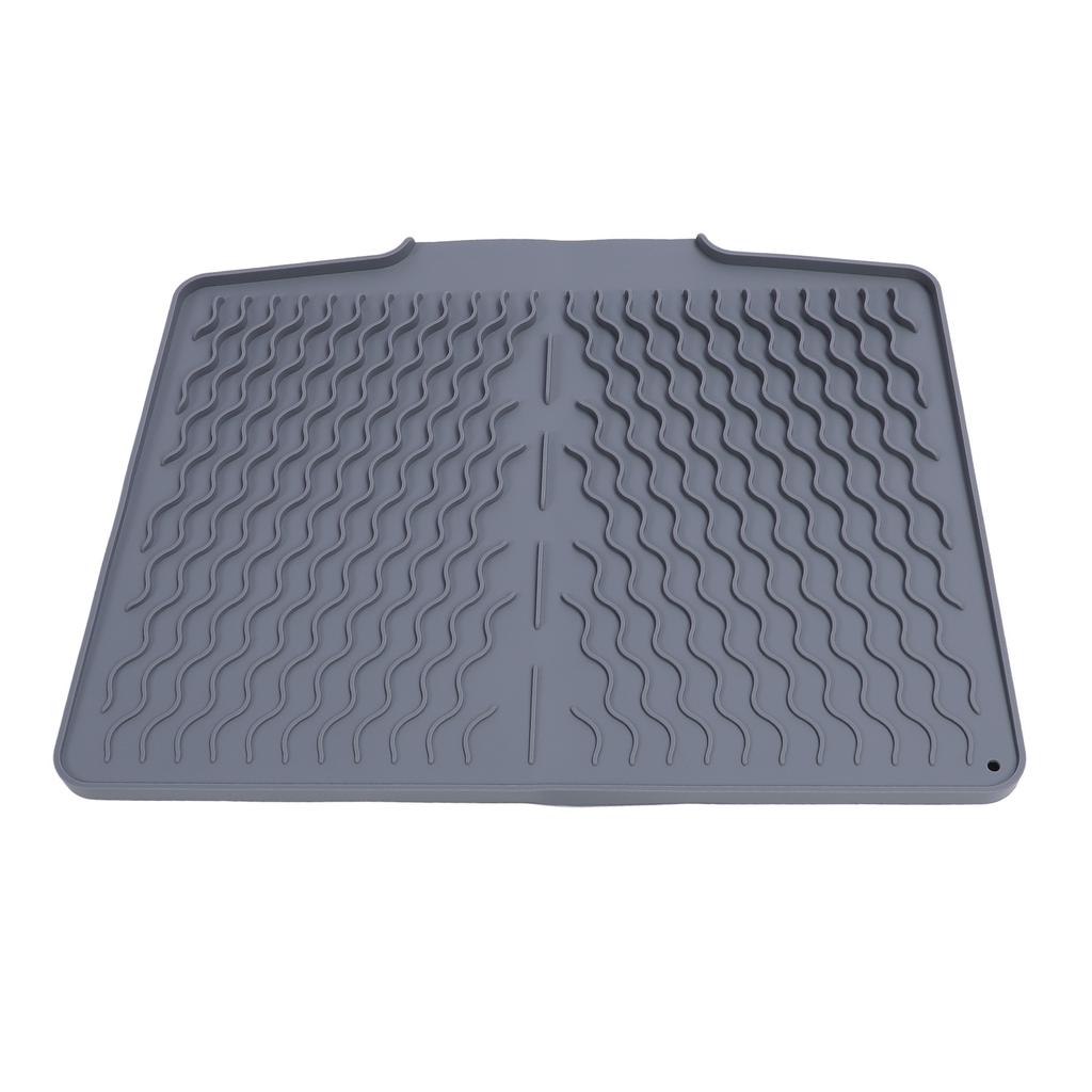 Dish Drying Mat Silicone Anti Slip Heat Resistant Foldable Easy To Clean Dish Drain Pad for Kitchen