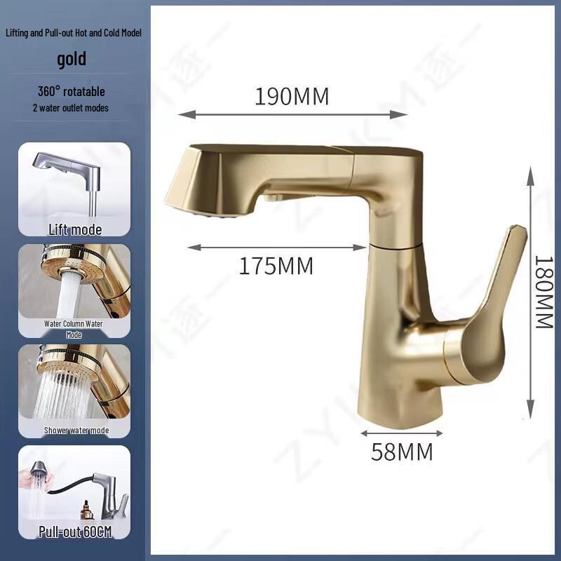 TLXT Pull-Out Liftable Basin Faucet