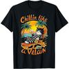 ObRenKi Funny Cat Chillin Like A Villain for Man & Woman Graphic Tee T-Shirt