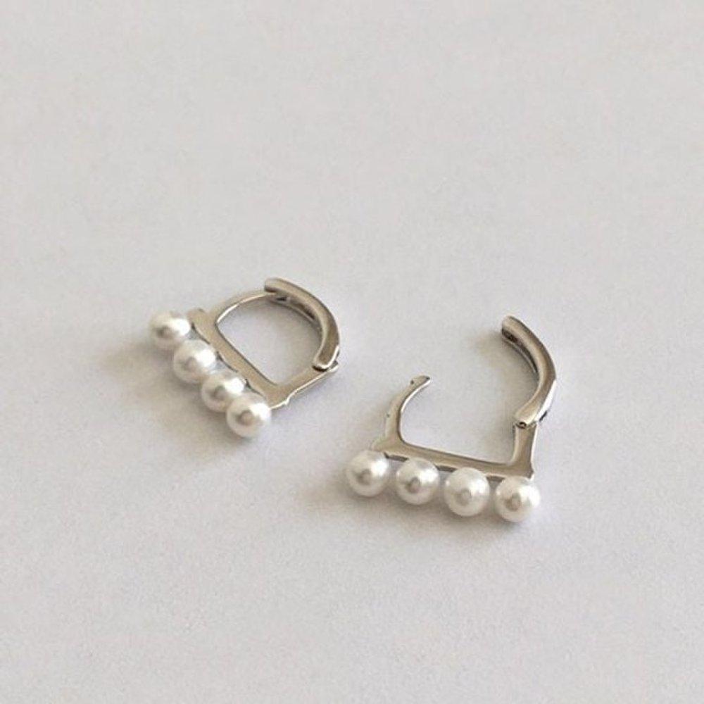 (Silver925) Graceful Pearl Earring Silver925 Silver925 Ear Cuff Bracelet