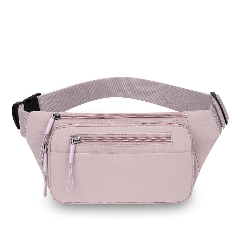 Multifunctional Mobile Phone Waist Bag Lightweight Chest Bag Solid Color Outdoor Commuter Crossbody Shoulder Bag