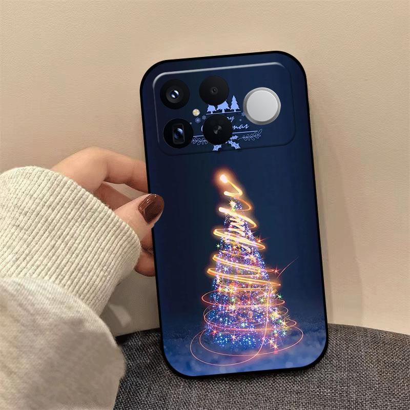Christmas Painting Phone Case For Redmi K80 K70 K60 Ultra K90 Pro Max K40 Gaming K70E K60E Soft Silicone Shockproof Cover Coque