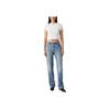 Levis Solid Slim Fit Round Neck Sports T-Shirt Women Tops White A7419-0002