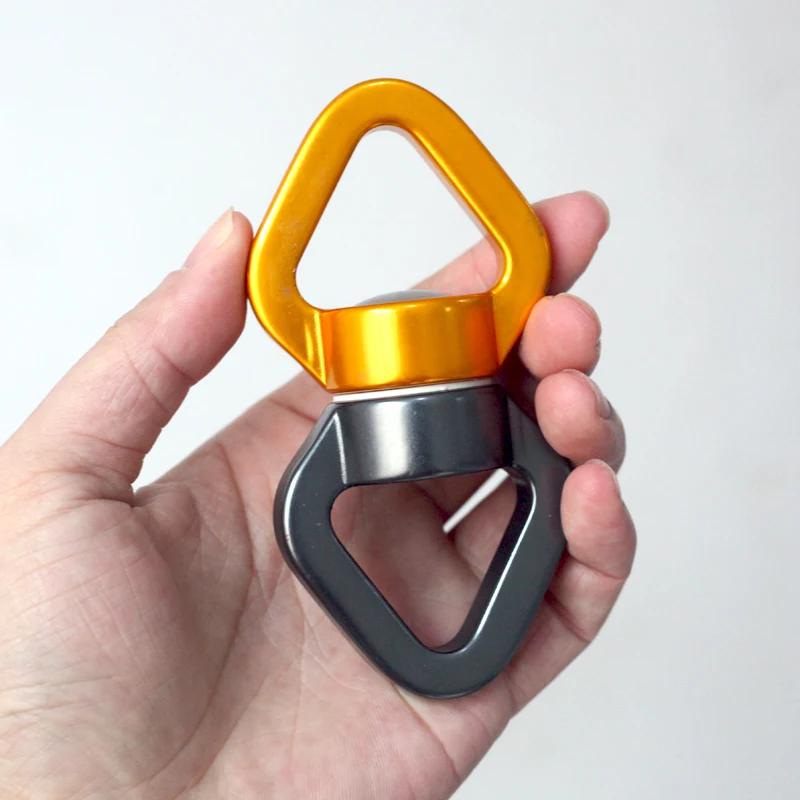 30KN Yoga Swivel Connector Outdoor Rock Climb Carabiner Universal Gimbal Ring Swing Hammock Rope Swivel Rotational Connector