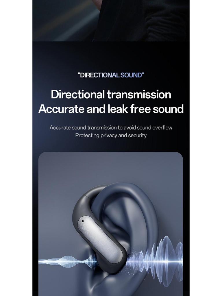 Hot-Selling Dual Display Wireless Bluetooth Earphones with Long Battery & Hanging Ear Design