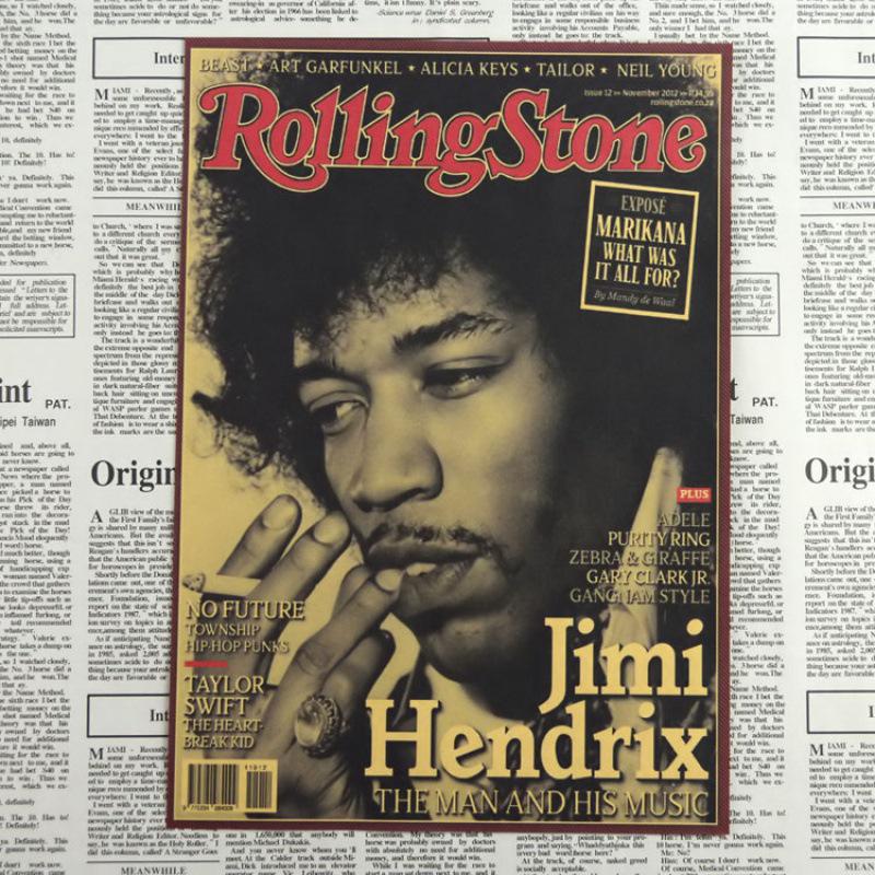 Jimi Hendrix Retro Rock Band Decorative Poster