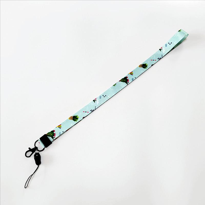 Florales Gurtband-Lanyard Handyhülle mit abnehmbarer Flugzeugschnalle - Anti-Drop Hals- & Ausweis-Lanyard