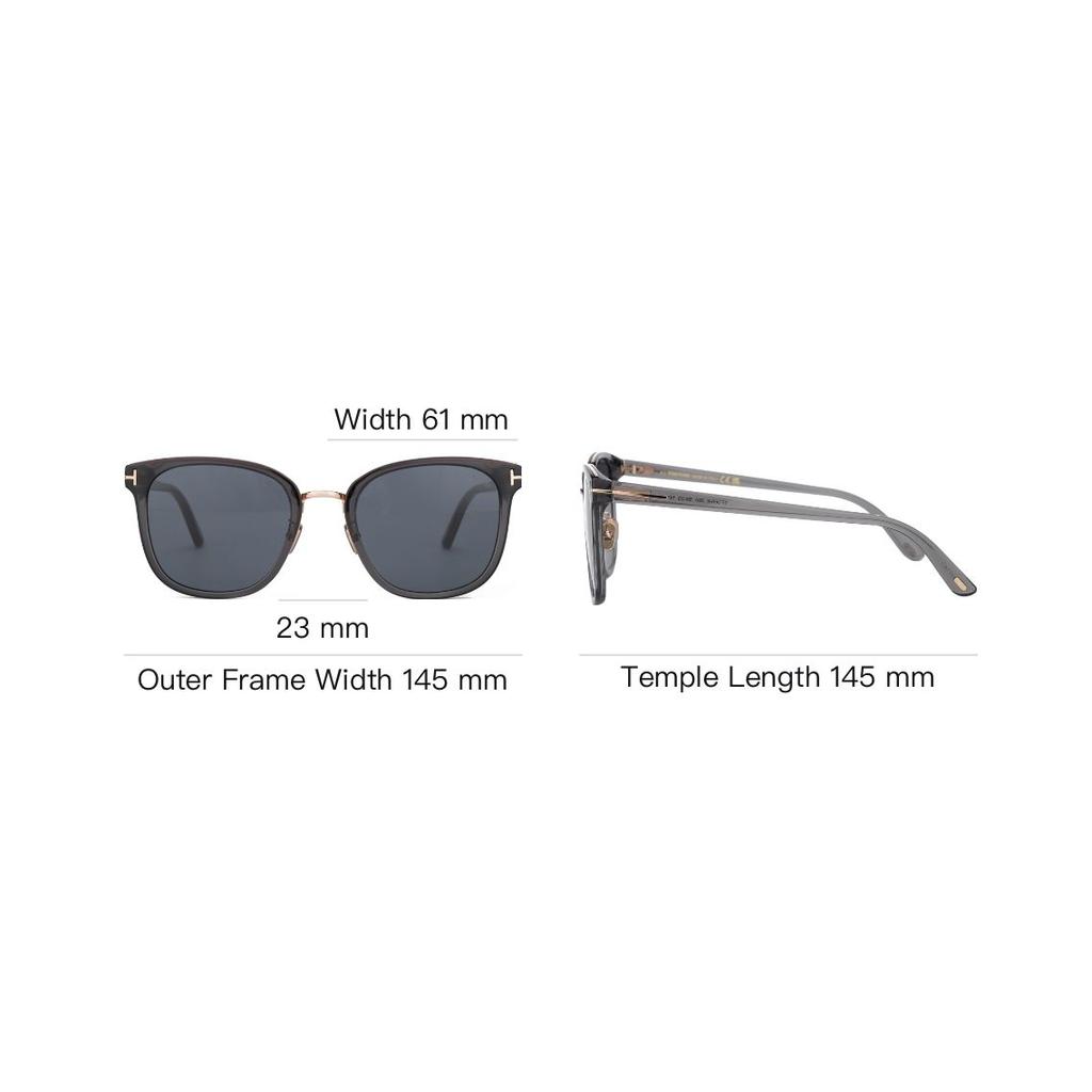 Tom Ford Sunglasses With Logo Letter On The Temples, Irregular Frame Unisex sunglasses Gray TF968-K-20A-56