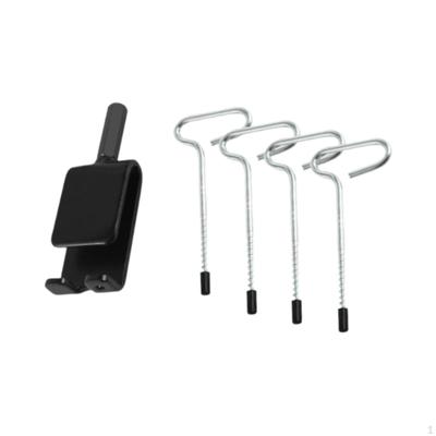 Ice Anchor Tool Kit Drill Adapter with 4Pcs Threaded Pegs Equipment Strong Heavy Duty