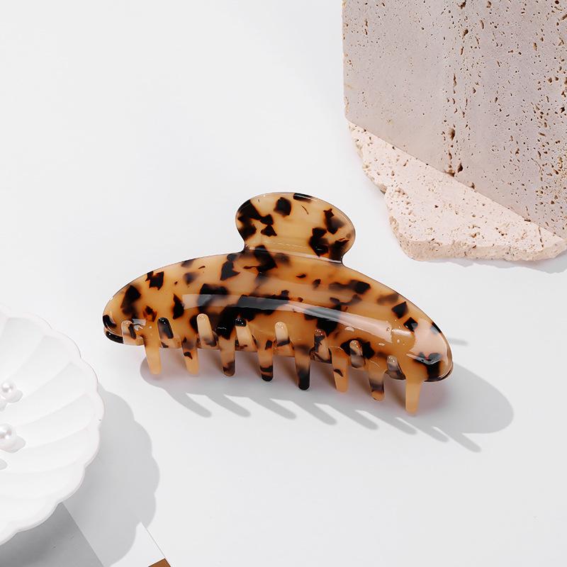 Zanbeiya Women's Large Oval Acetate Hairpin - Light Luxury Style Shark Clip