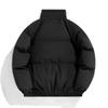 Men's Casual Solid-color High-neck Zipper Cotton-padded Jacket, Men's Thickened Cotton-padded Warm Bread Jacket Jacket