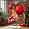 Vibrant Pomegranates Shower Curtain - Water-Resistant, Easy To Clean, Adds a Fresh and Colorful Touch To Your Bathroom Decor