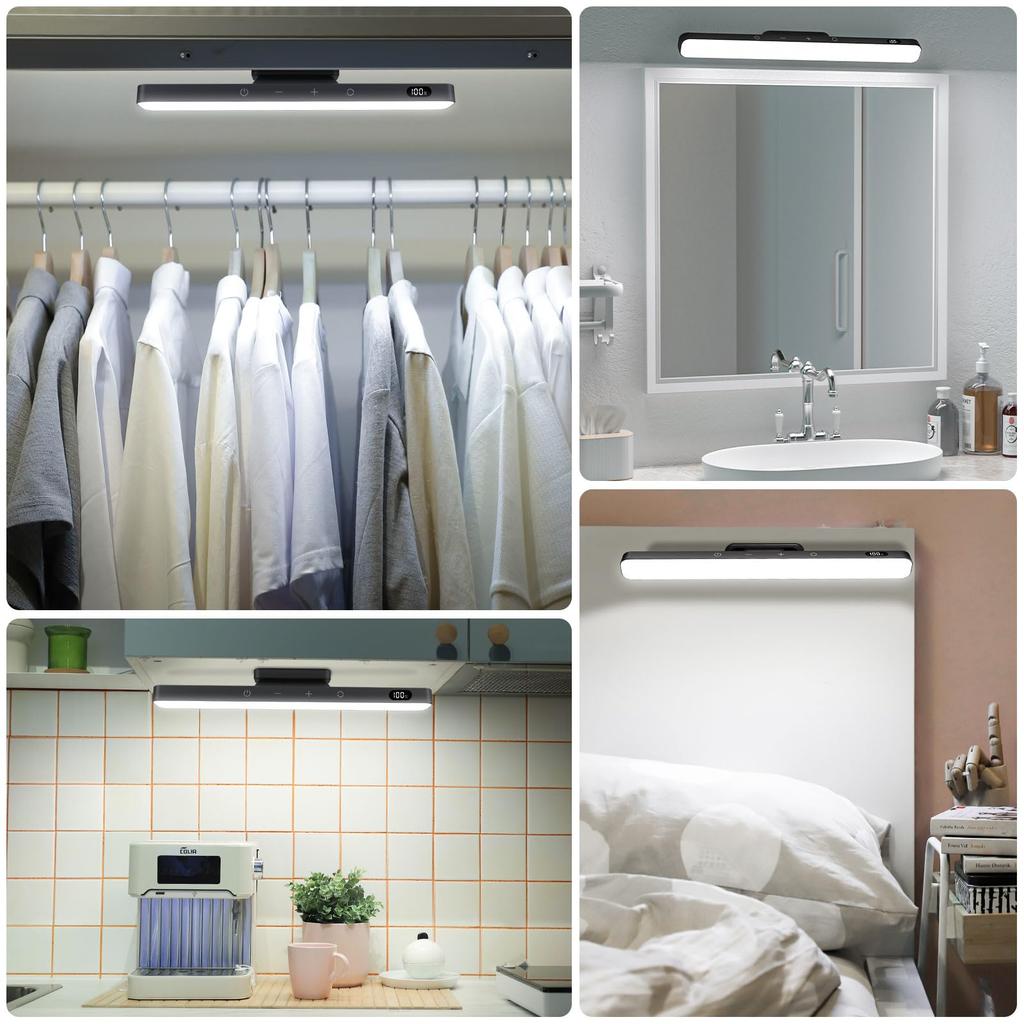 Lampe de Cuisine Rechargeable WILLED 5W, Lampe de Bureau à Température de Couleur Réglable (120 LED), 2500mAh Lumière Tactile, Éclairage Ambiant, Lecture Sans Fil