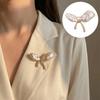 Gold Tone Pearl Brooch Pearl Like Lapel Pin Versatile Women Pearl Butterfly Brooch  Blazers
